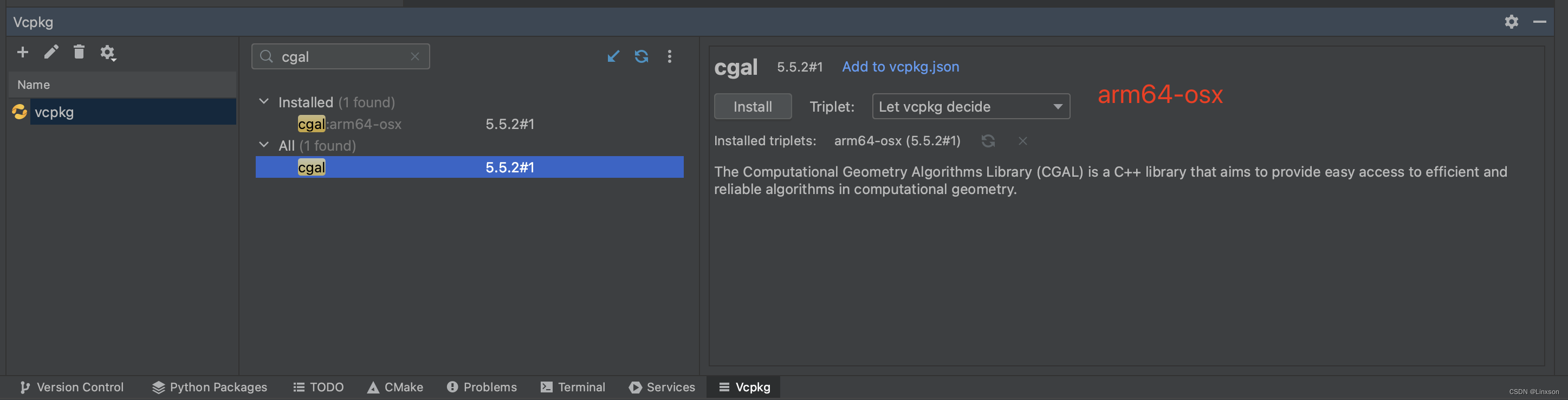 【CGAL】Clion+vcpkg+MacOS M2