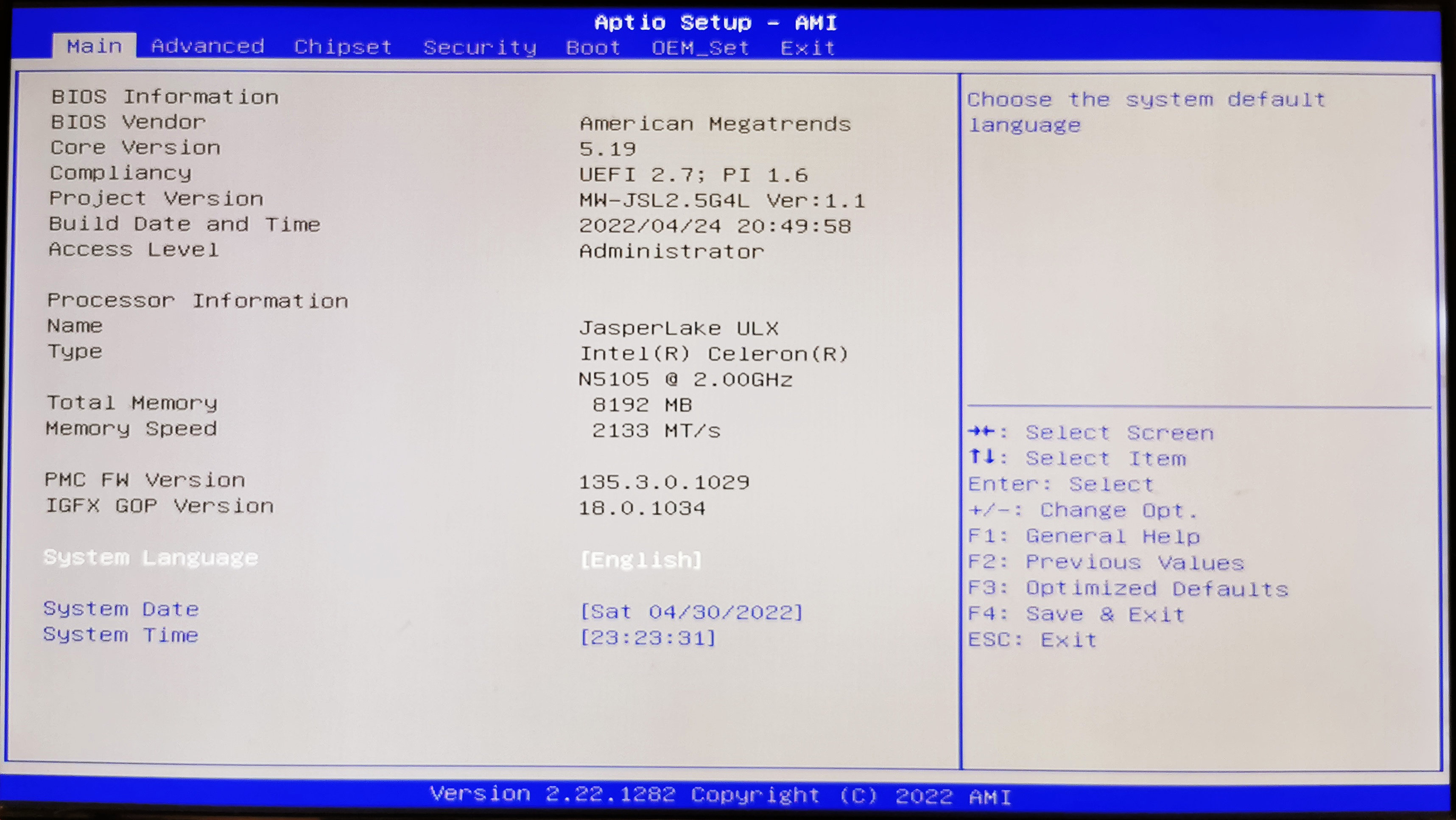 N5105 BIOS