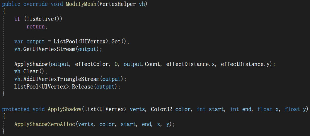 UGUI source code analysis——Shadow - Programmer Sought