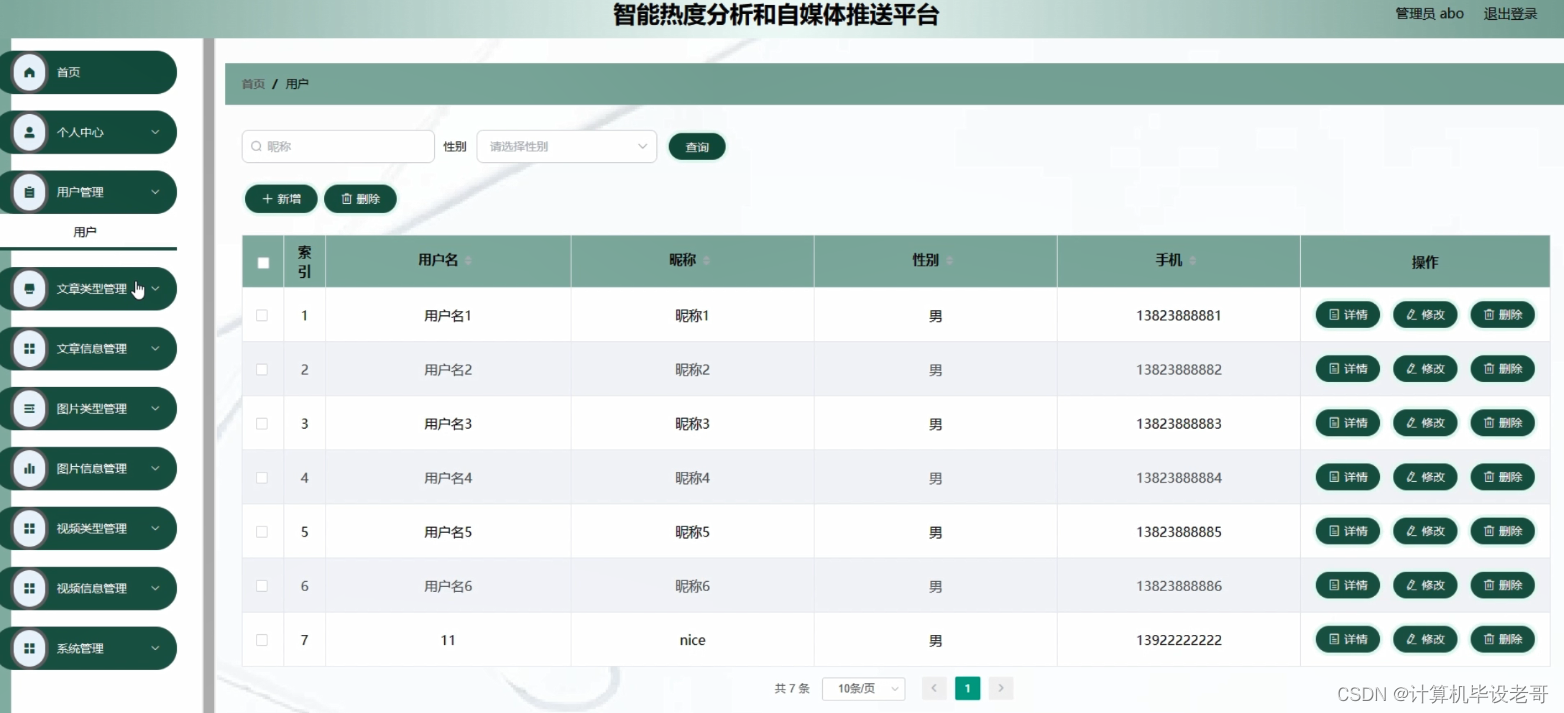 用户管理