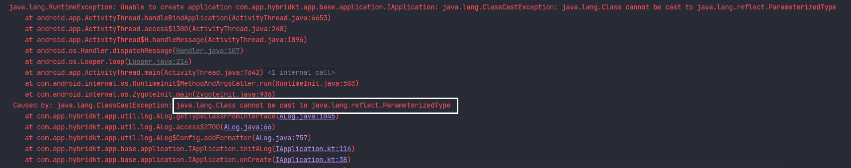 java.lang.Class cannot be cast to java.lang.reflect.ParameterizedType ...