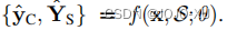 {ˆyC，ˆYS}=f(x，S；θ)