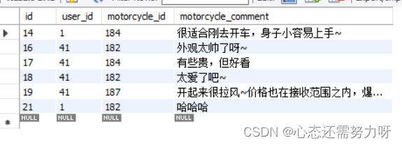 JavaWeb评论功能实现步骤及代码