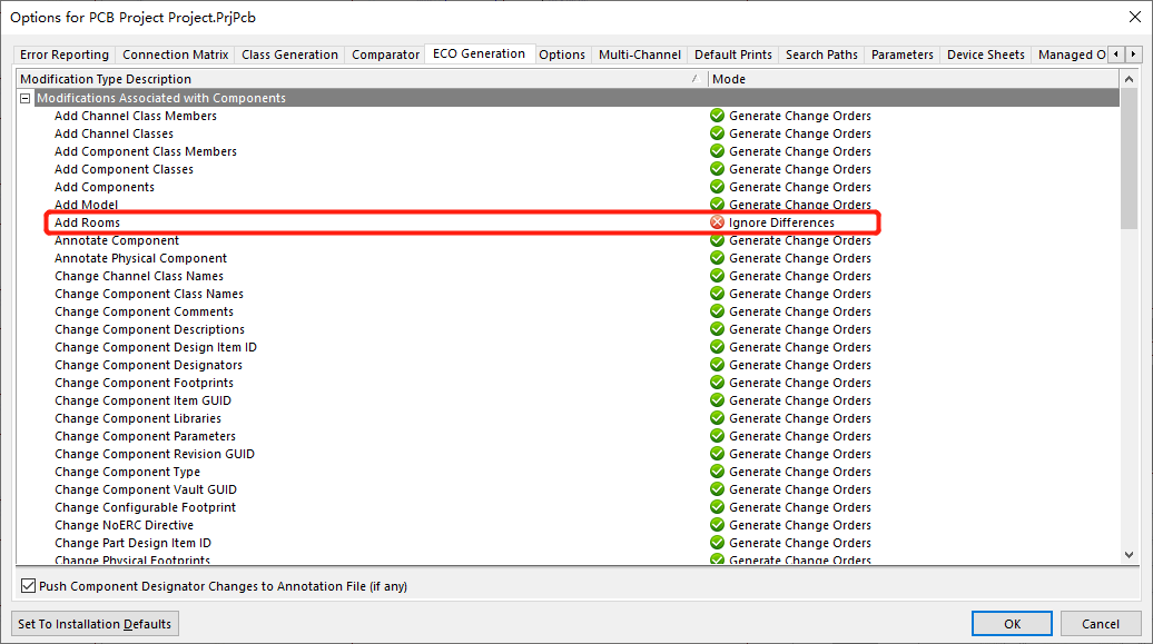 Altium Designer，从原理图更新到PCB时，在PCB中手动添加的ROOM会被remove掉，或替换成其它名称_altium ...
