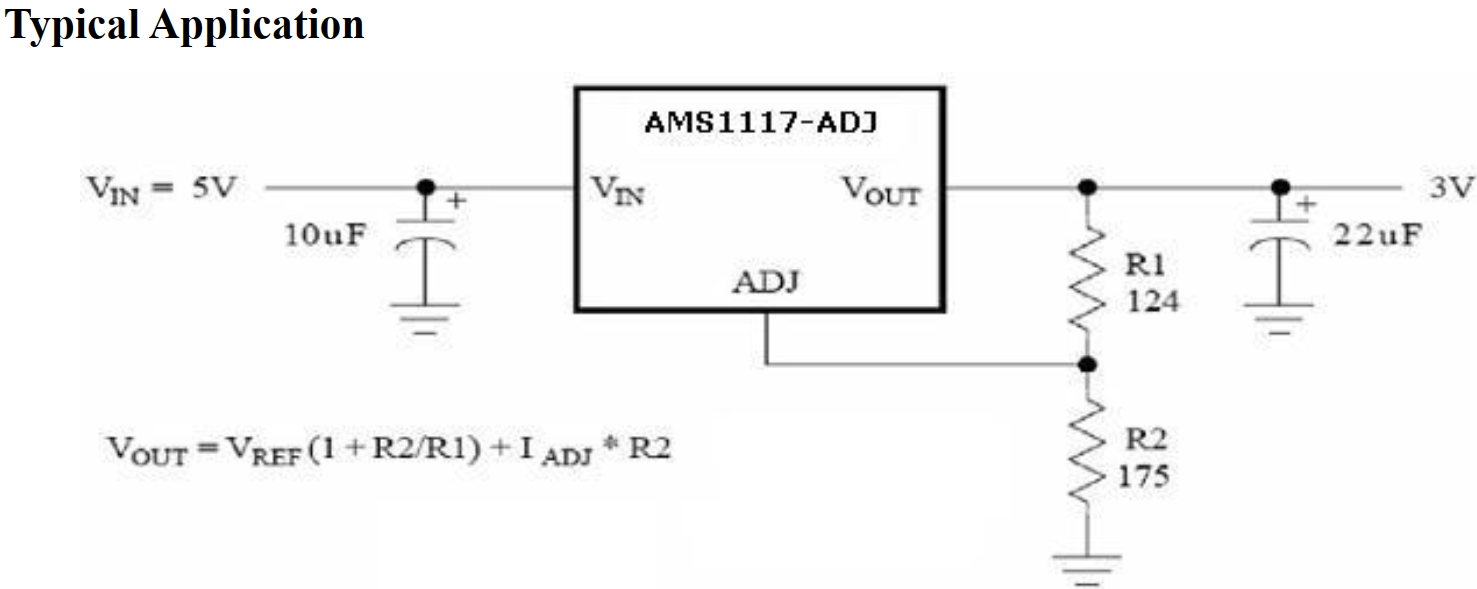 Ams1117 adj расчет резисторов