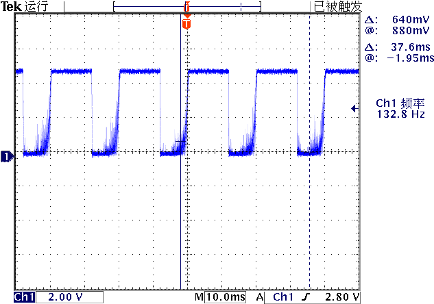 ▲ 图2.1.4 只使用一个BC547对应的波形