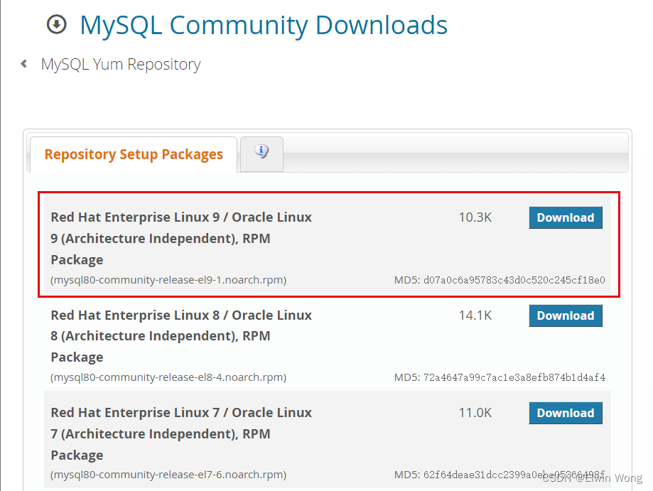 mysql yum repository