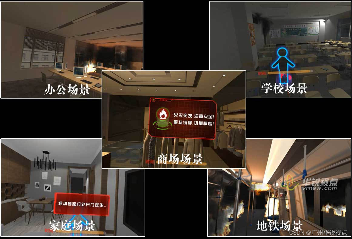 【广州华锐互动】VR居家防火逃生模拟演练增强训练的真实性