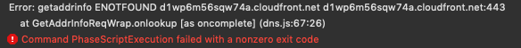 Command PhaseScriptExecution failed with a nonzero exit code
