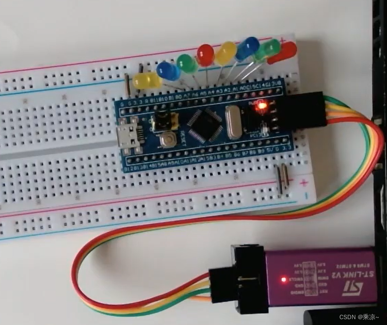 STM32单片机（三）第二节：GPIO输出练习2（LED流水灯）