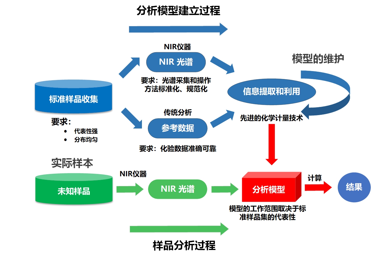 图 1近红外光谱建模及应用流程