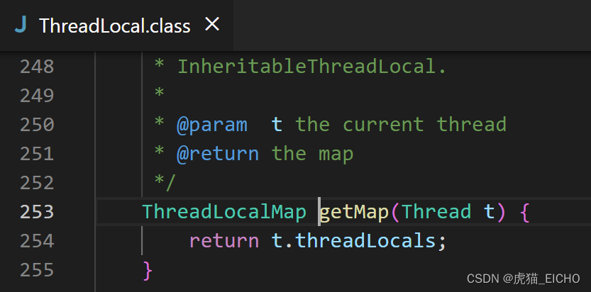 ThreadLocal类的getMap方法