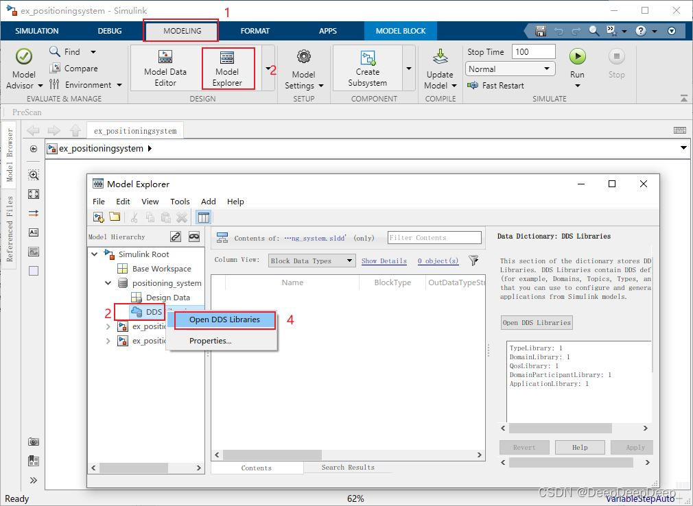 Simulink 中的 DDS：Domain、Topic、Publisher、Subscriber、DataReader