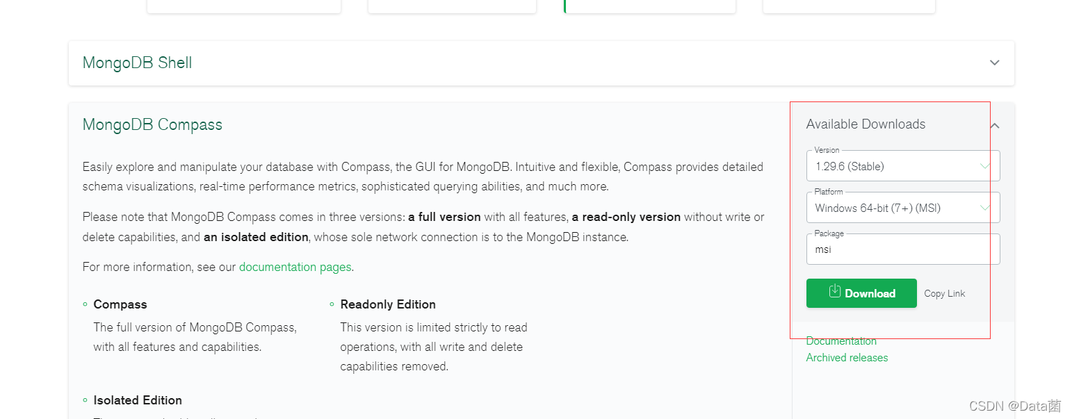 Node.js-MongoDB数据库:介绍、安装与界面化操作_mongodb数据库有操作性界面吗-CSDN博客