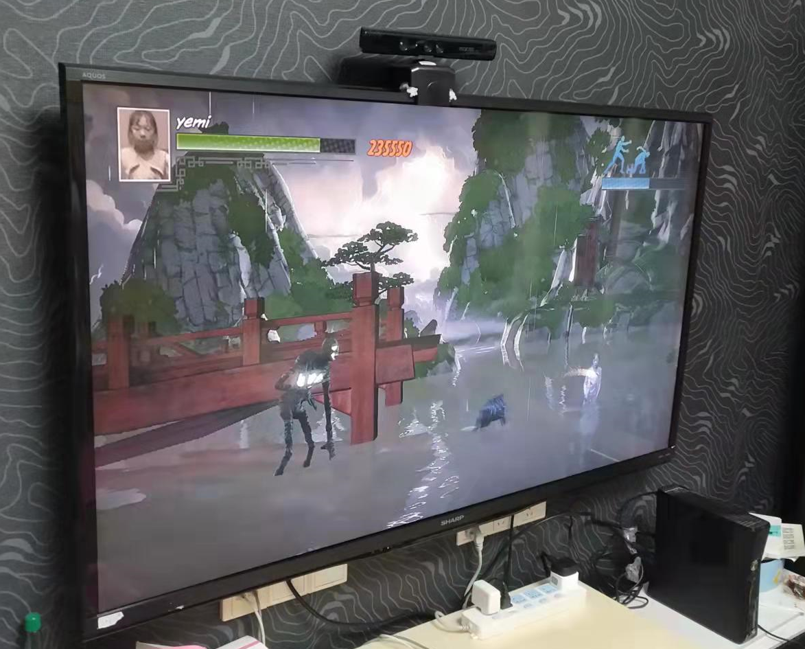 春节假期和幺儿一起玩xbox360的体感游戏