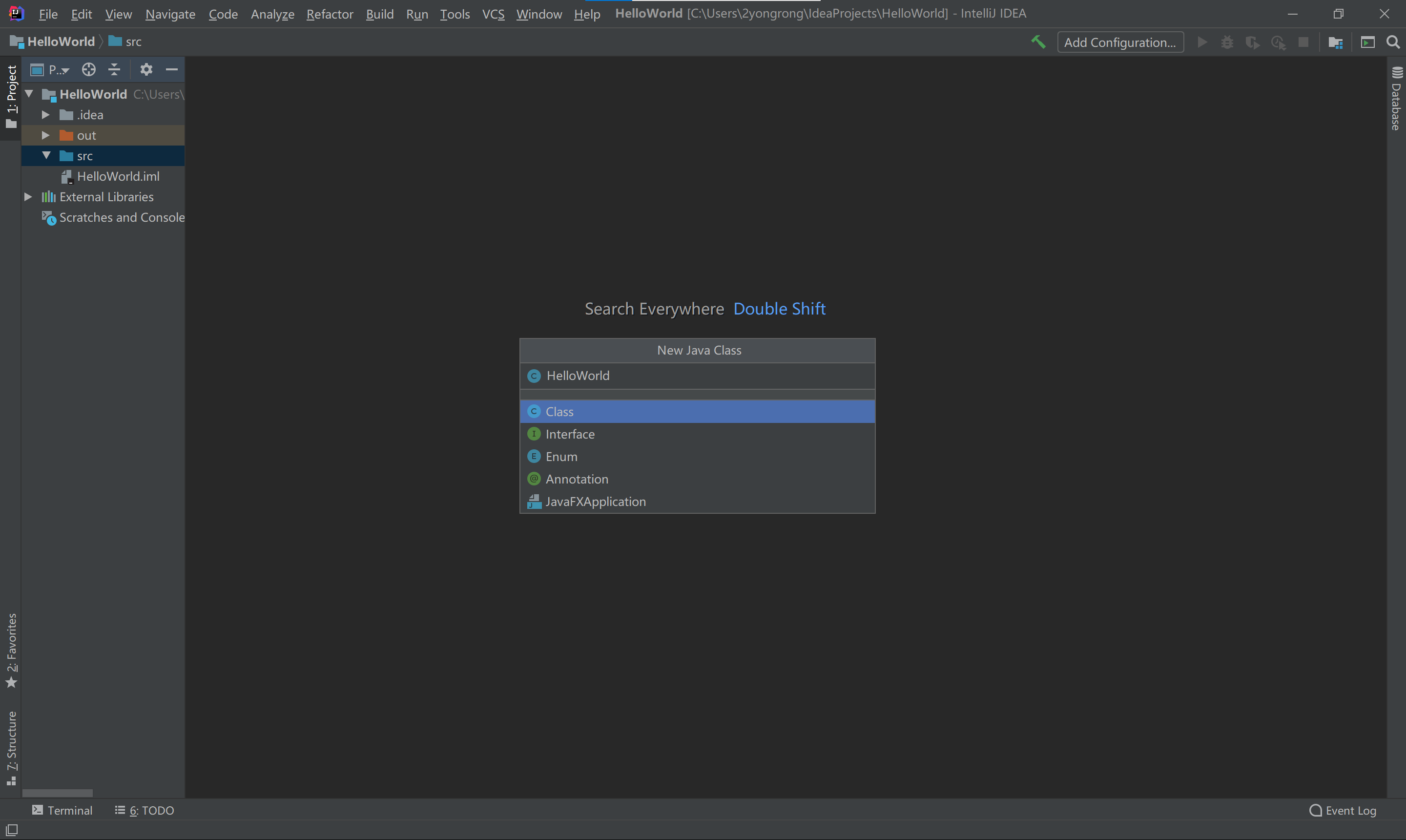 Java 第一个程序 打印 “HelloWorld“_java 按下按钮 打印helloworld-CSDN博客
