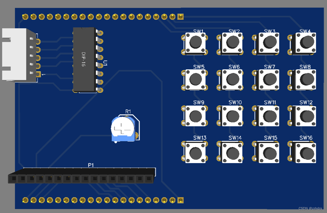 PCB3D图正面