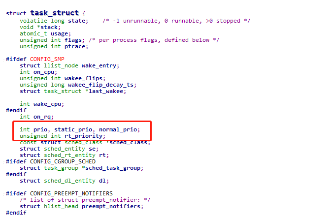 task_struct结构体的优先级参数详解:prio、static_prio、normal_prio、rt_priority_prio ...
