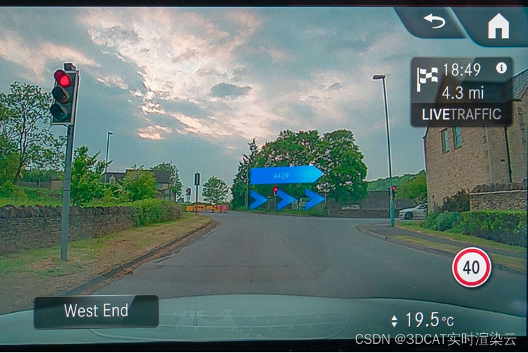 Self-driving cars under real-time 3D rendering - 3DCAT real-time rendering cloud platform