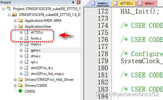 STM32F1基于HAL库DMA方式驱动ST7735 1.8‘‘屏幕demo