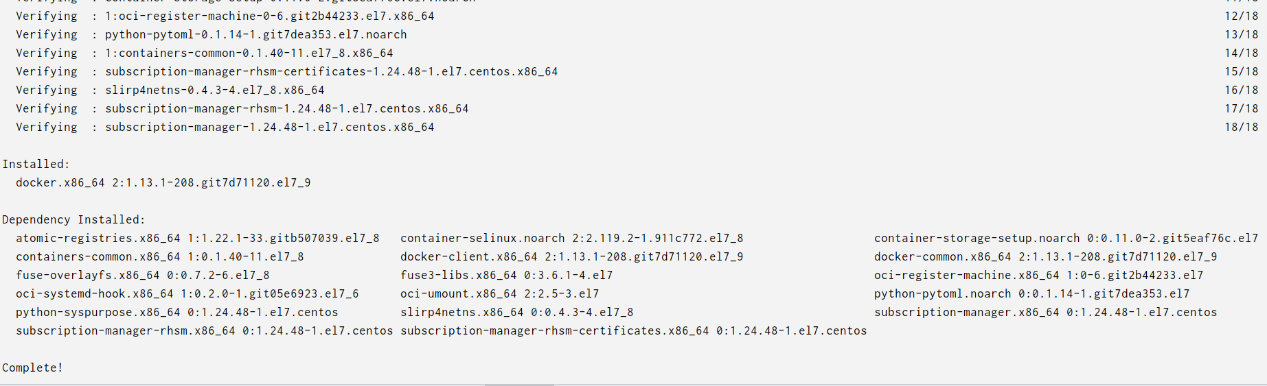Oracle Linux OEL-7.4 install docker - Programmer Sought