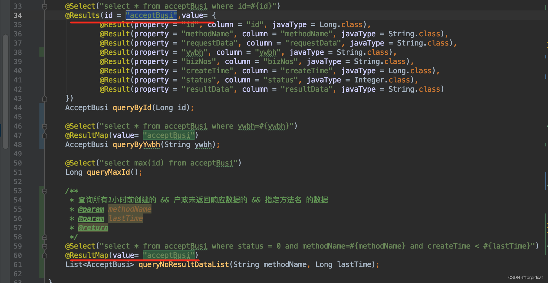 java.lang.IllegalArgumentException Result Maps collection already