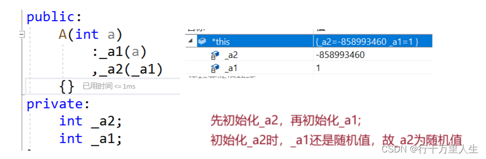 类和对象(7)：初始化列表