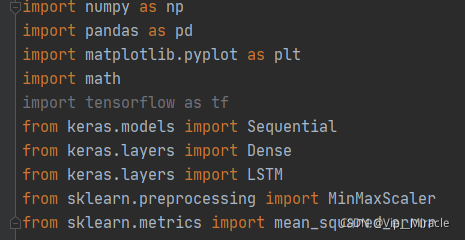 在pycharm导入的各种包