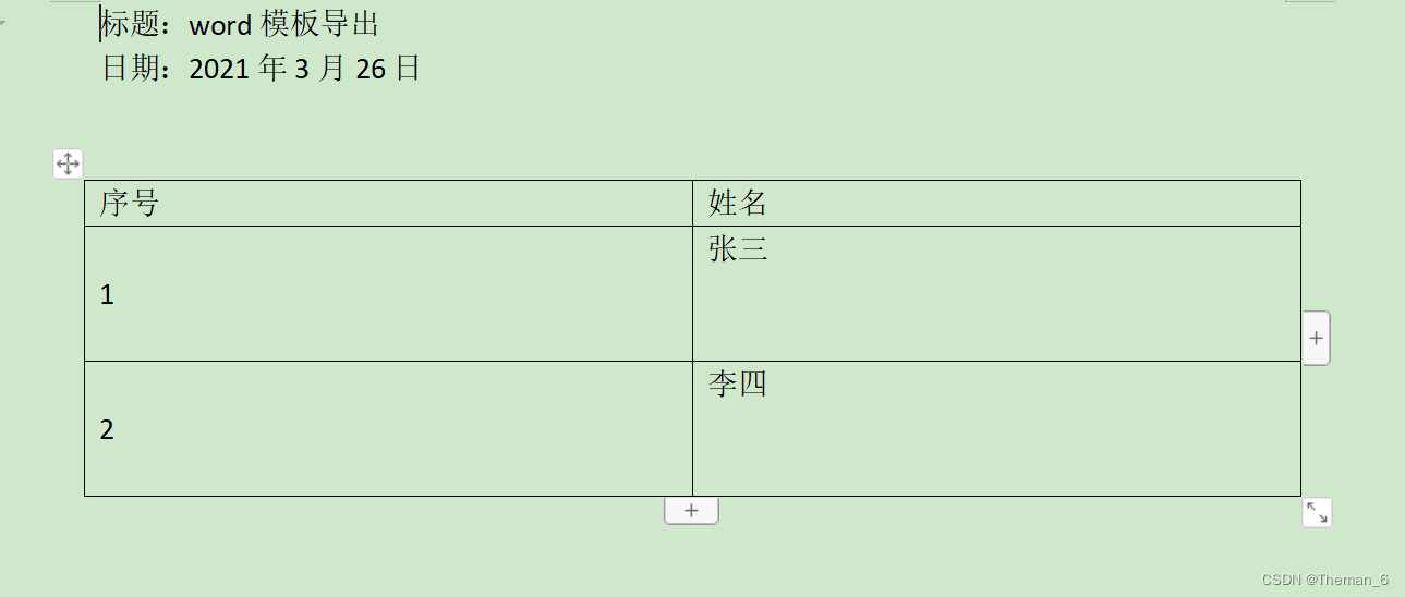 【java实现Word模板导出】Xdocreport和Freemaker