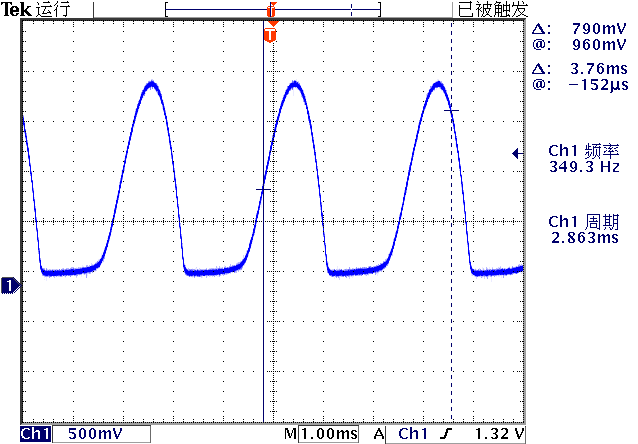 ▲ 图1.2.1 Q1的c信号波形