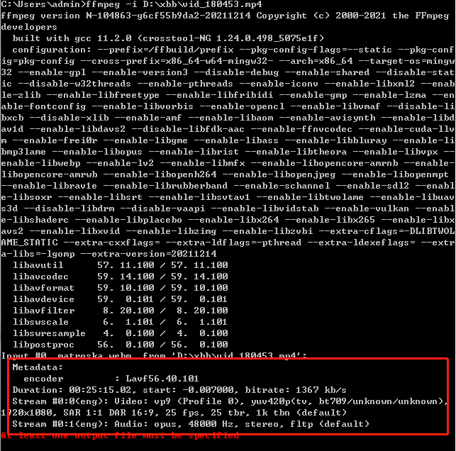 java读取视频文件信息的两种方式（jave、ffmpeg）