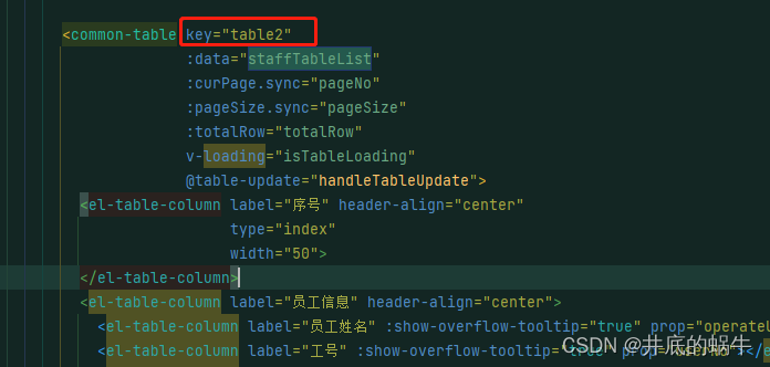 el-table-column 合并列，切换表格显示，数据错乱问题