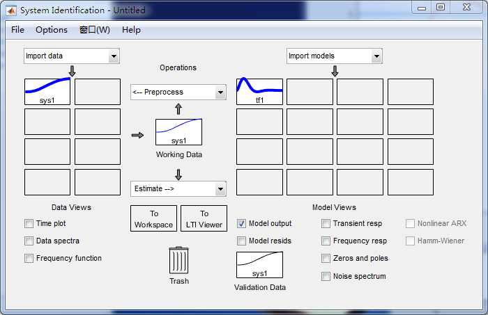 ▲ 图2.2.2 MATLAB系统辨识工具