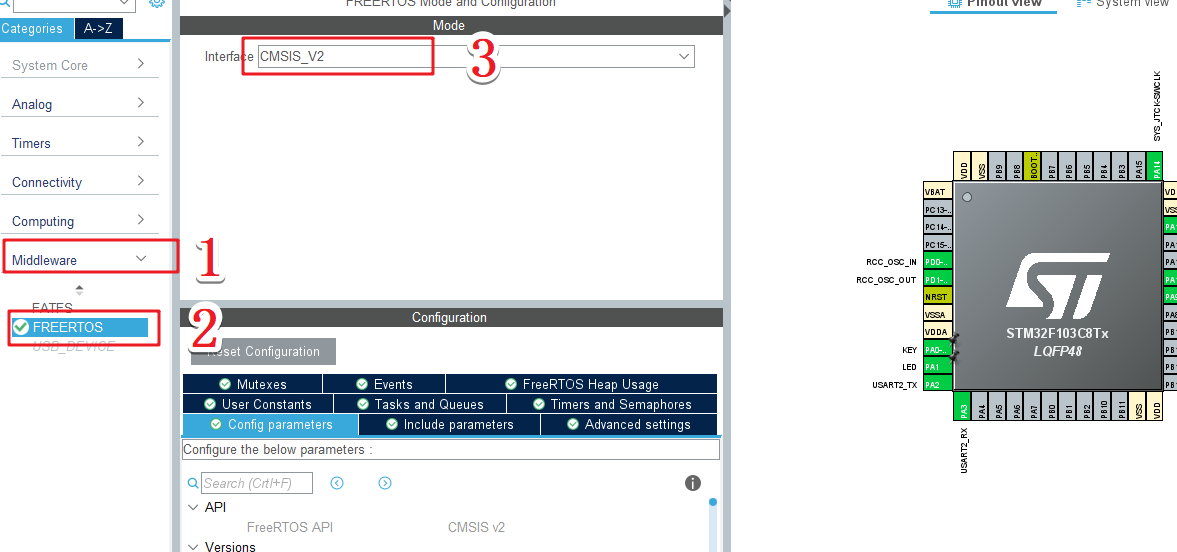 【STM32】【CubeMx】【HAL】如何用CubeMX配置FreeRTOS_cubemx配置rtos Hal时钟-CSDN博客