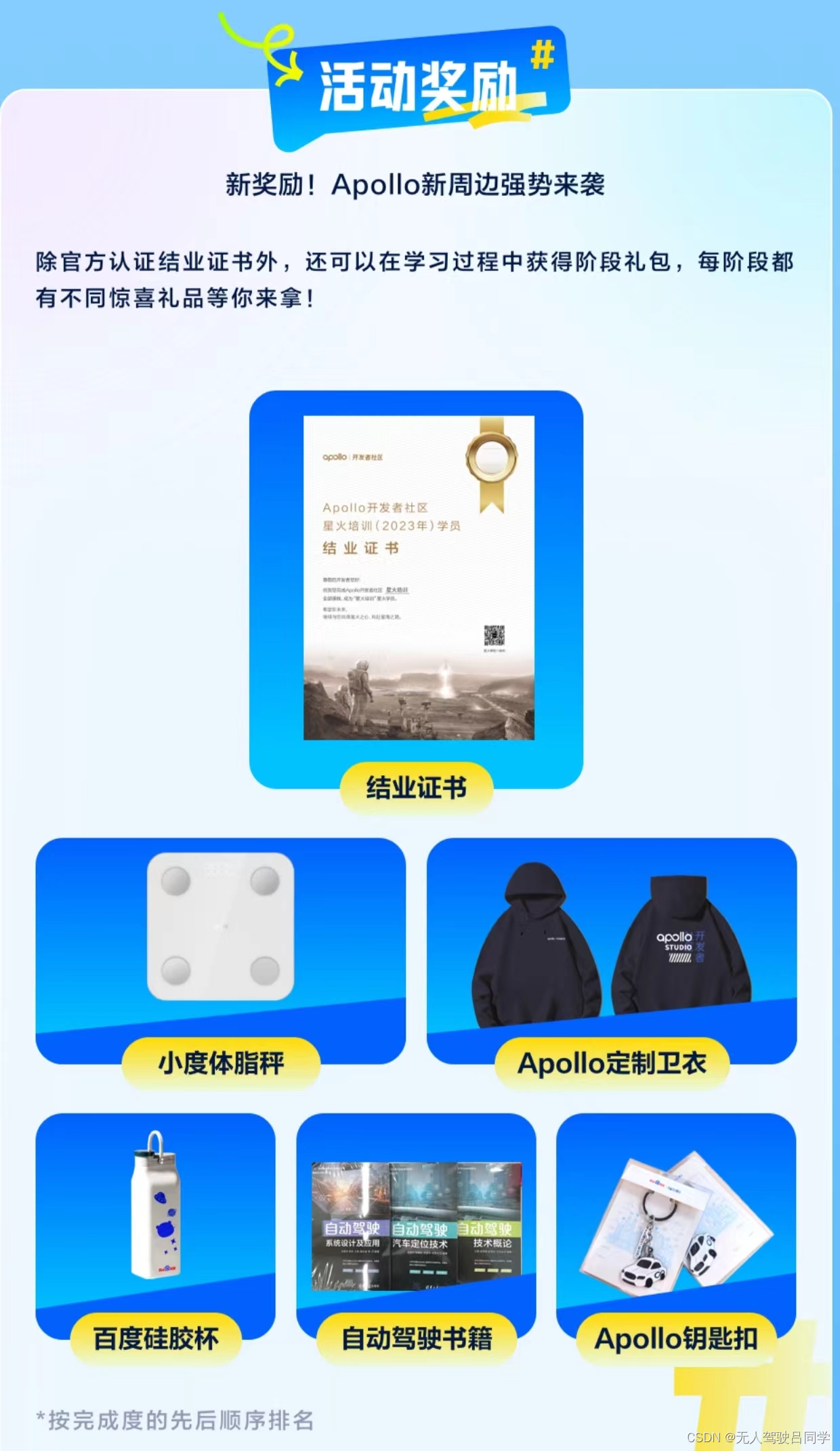 加入[无人驾驶吕同学]Apollo专属课程领礼品啦！