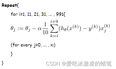 mini-batch梯度下降伪代码