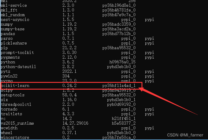 conda install sklearn