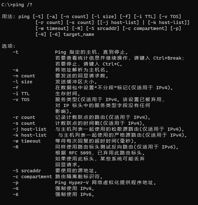 linux 命令：ping、fping、gping、hping3、tracert、traceroute