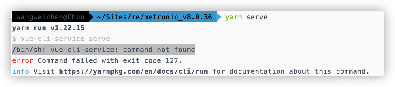 Yarn Serve Bin Sh Vue Cli Service Command Not Found Yarn Bin Sh