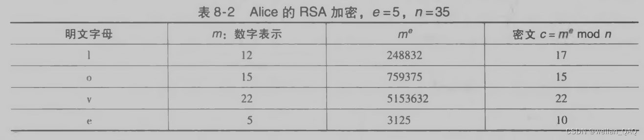 图2.2 Alice的RSA加密