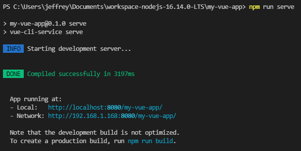利用 npm run serve 命令启动vue项目，然后在Nginx里配置