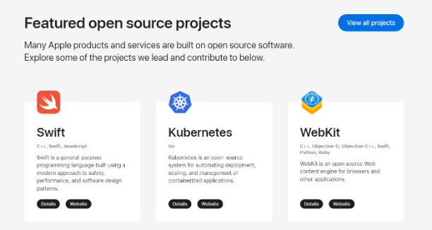苹果重新设计开源官网；阿里云开放 YoC 源代码；GitHub 开发 Code Search 功能 | 开源日报