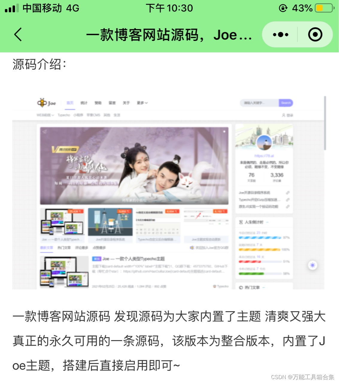 Joe主题网站