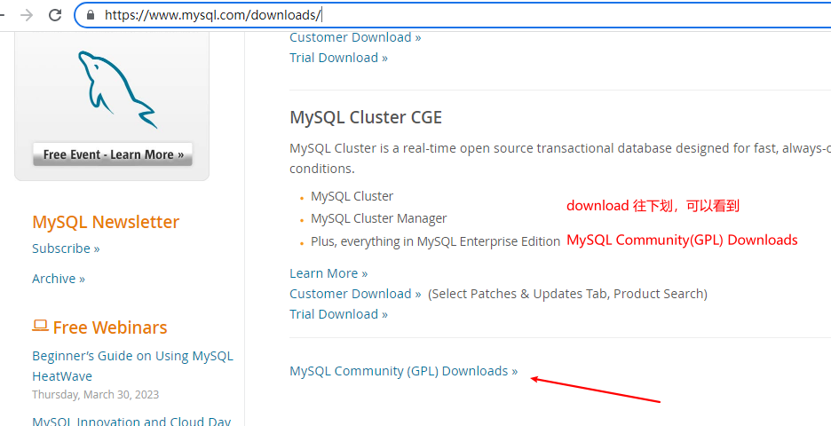 MySQL Community （GPL）Downloads