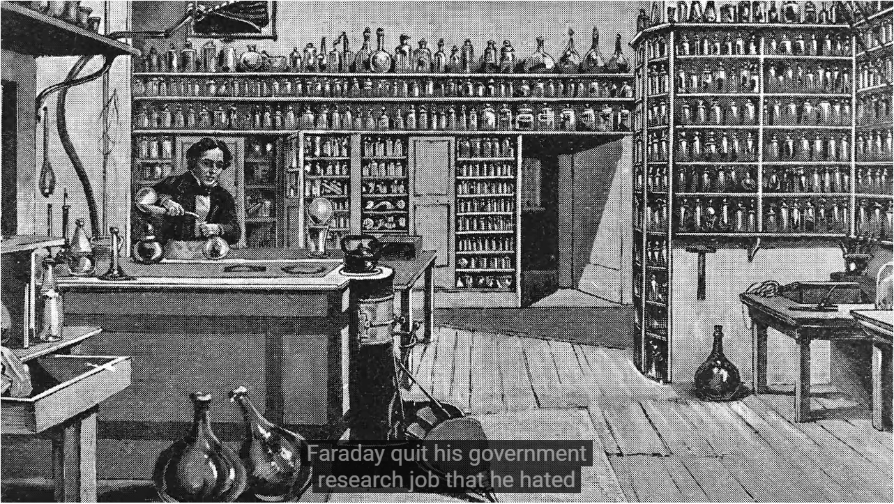 ▲ 图1.3.1 法拉第研究室的工作