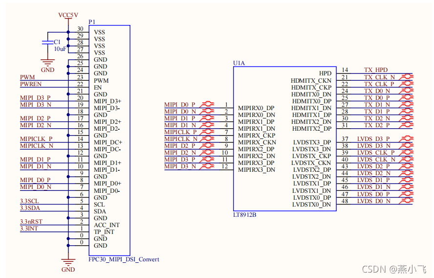 iMX8mm扩展HDMI和LVDS显示原理图1