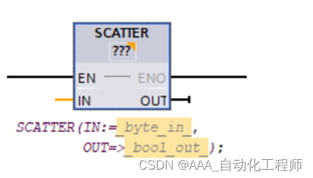 TIA博途中通过SCATTER指令实现将字节BYTE拆分成单个位的具体方法示例