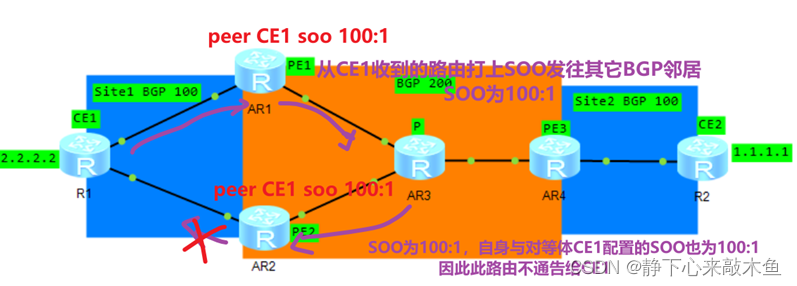 MPLS隧道——PE与CE之间运行不同路由协议的情况分析