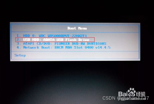 开机持续按F12进入的Boot Menu