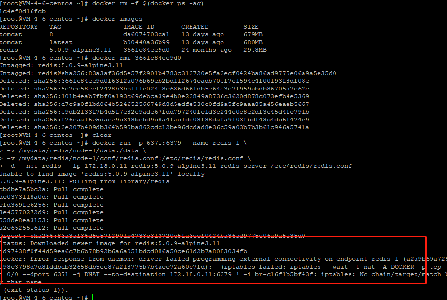 Error response from daemon driver failed programming external